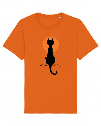 Halloween Moon Cat Bright Orange