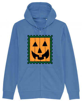 Halloween Stamp Face Bright Blue
