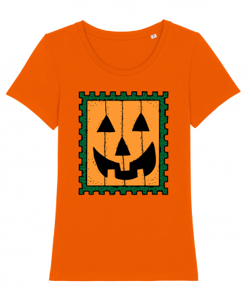 Halloween Stamp Face Bright Orange