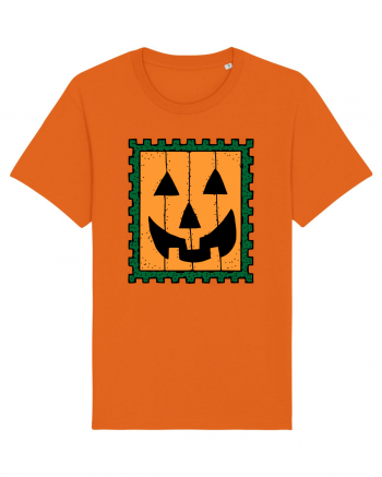 Halloween Stamp Face Bright Orange