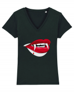 Hot Lips Of Halloween Tricou mânecă scurtă guler V Damă Evoker