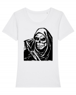 Scary Death Face Tricou mânecă scurtă guler larg fitted Damă Expresser