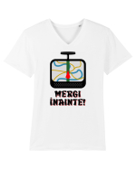 MERGI INAINTE! Tricou mânecă scurtă guler V Bărbat Presenter