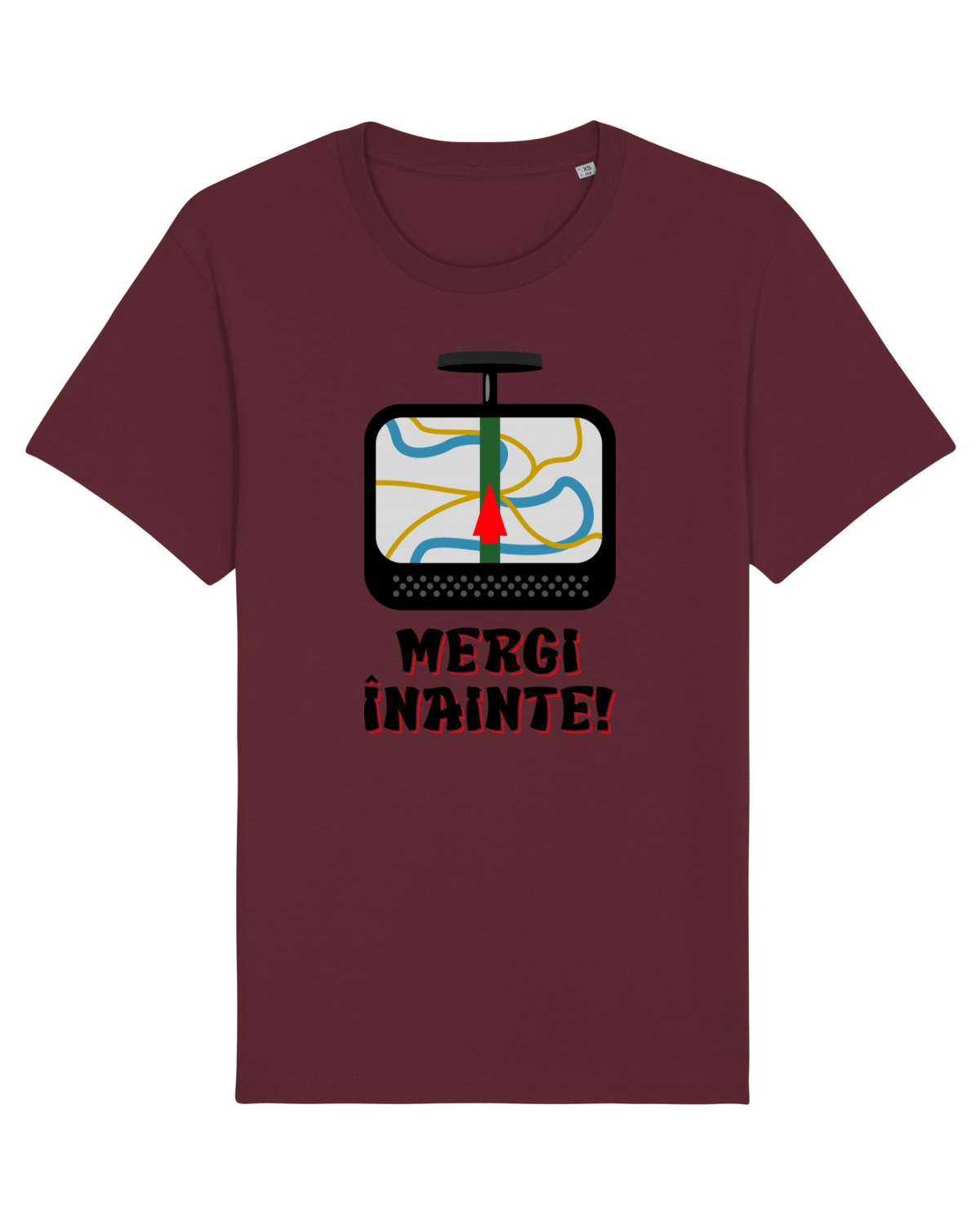 Tricou mânecă scurtă Unisex Rocker Burgundy
