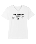 Social Distancing Wiener Tricou mânecă scurtă guler V Bărbat Presenter