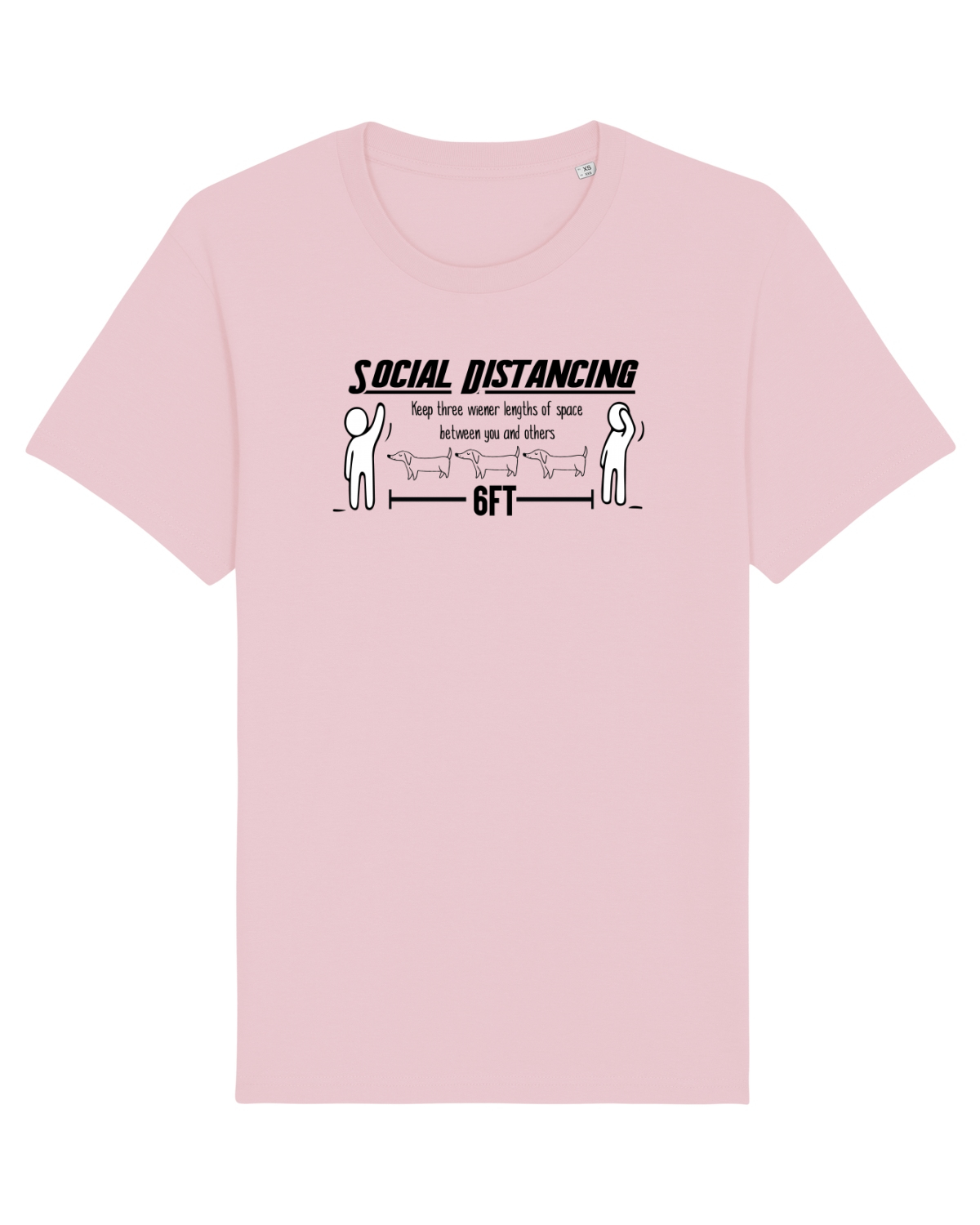 Tricou mânecă scurtă Unisex Rocker Cotton Pink