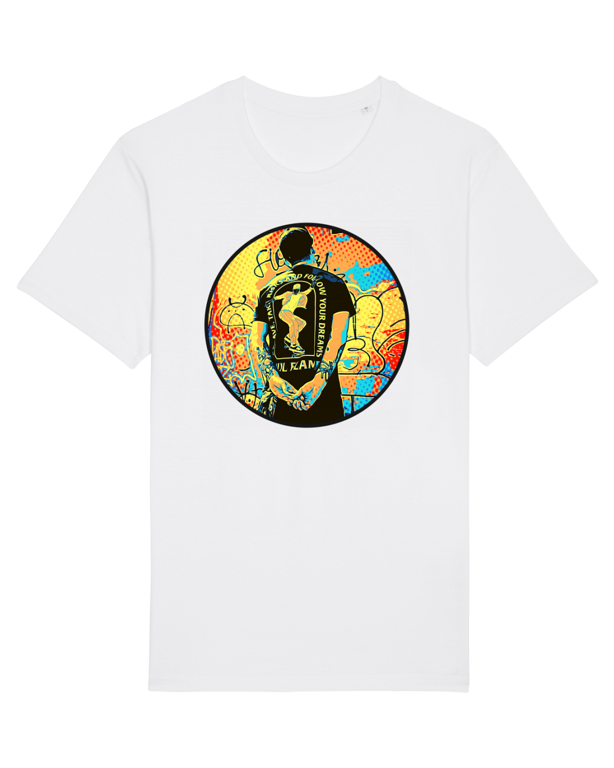 Tricou mânecă scurtă Unisex Rocker White
