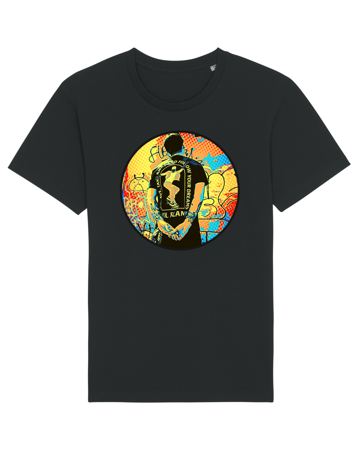 Tricou mânecă scurtă Unisex Rocker Black