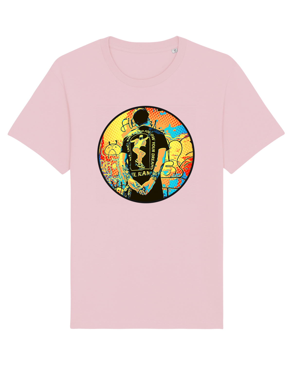 Tricou mânecă scurtă Unisex Rocker Cotton Pink