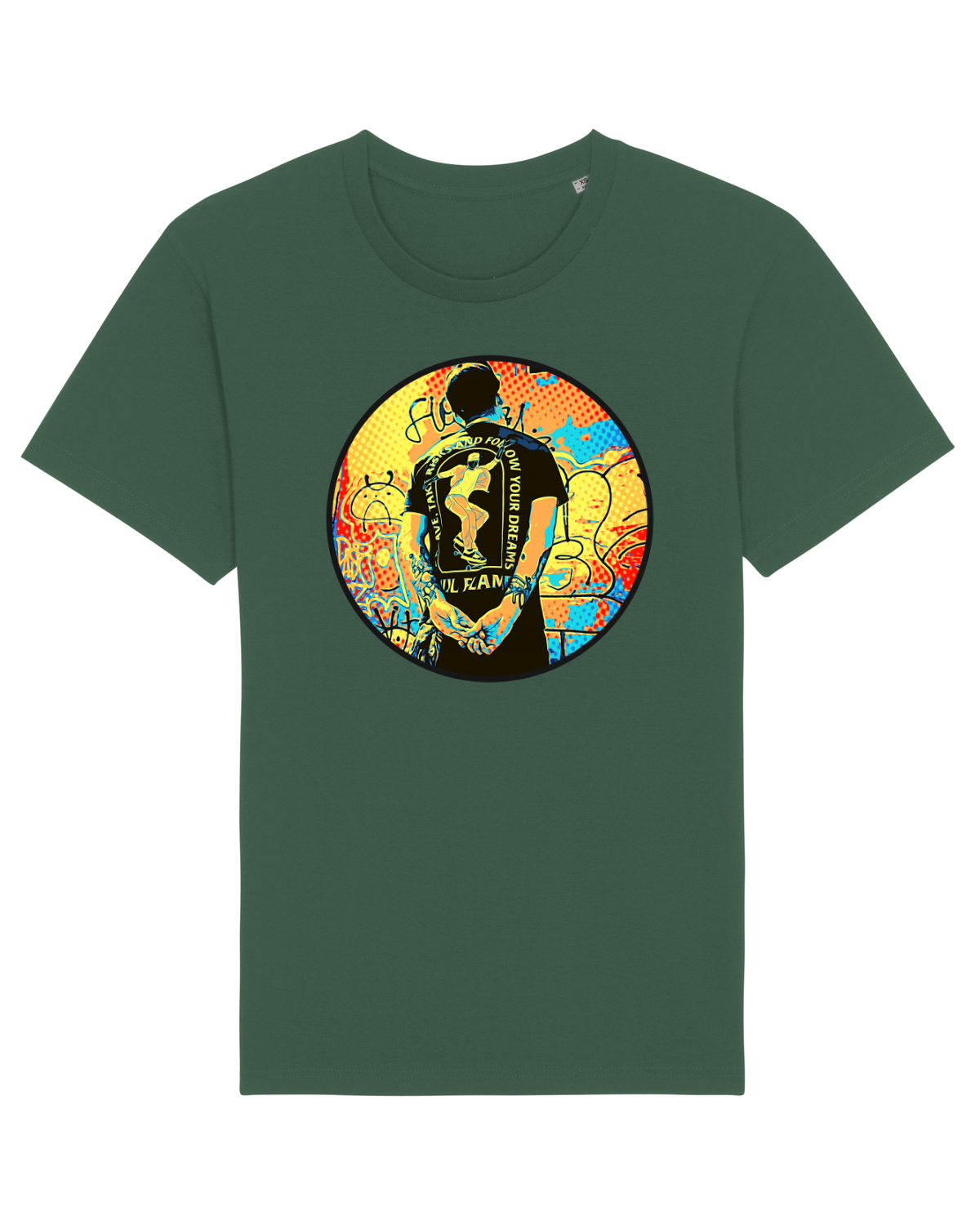 Tricou mânecă scurtă Unisex Rocker Bottle Green