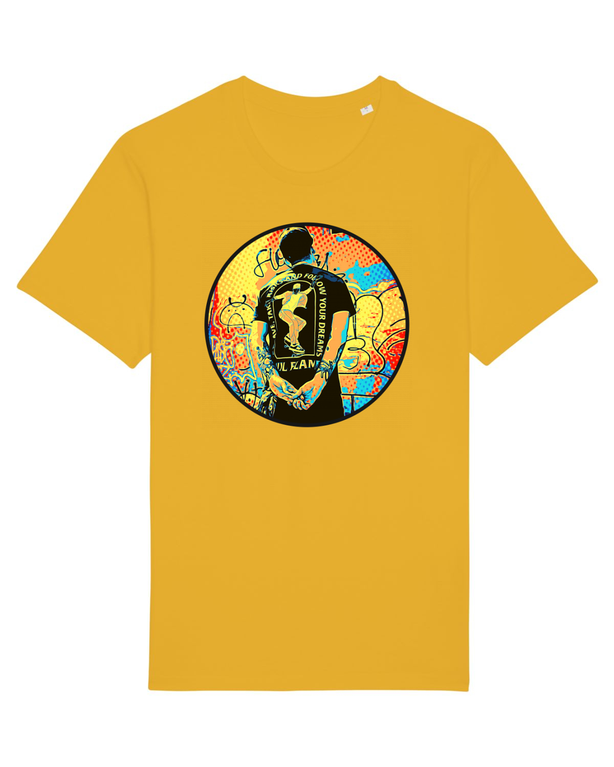 Tricou mânecă scurtă Unisex Rocker Spectra Yellow