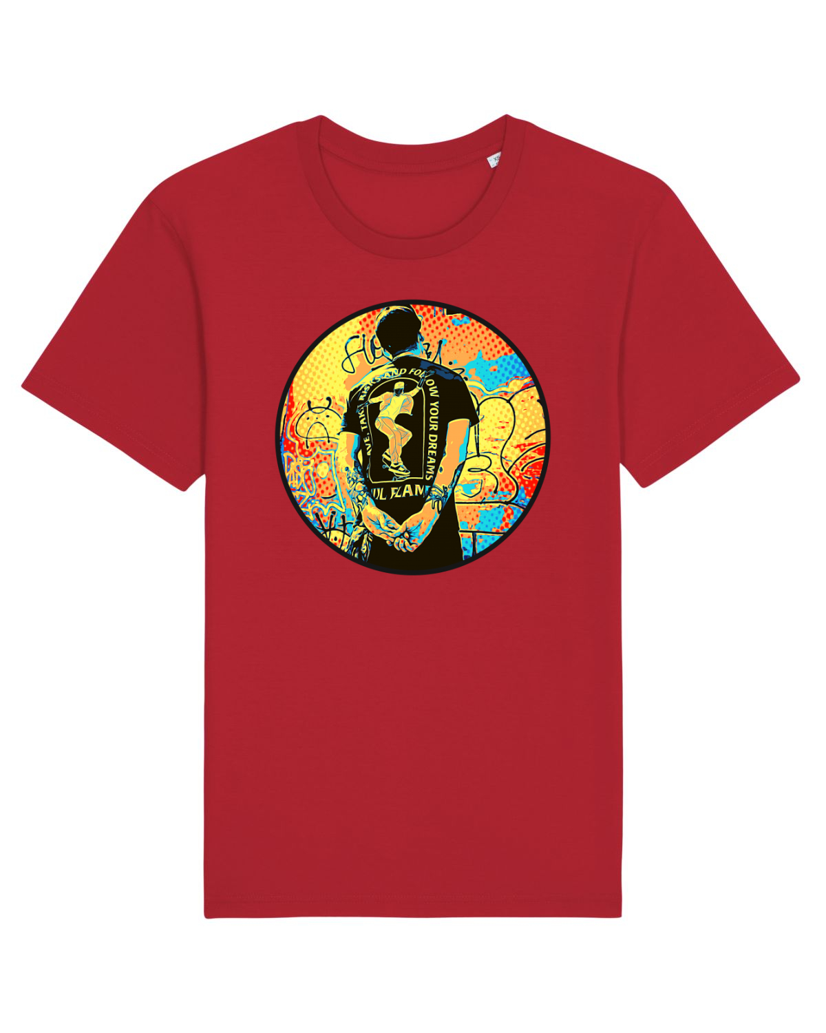 Tricou mânecă scurtă Unisex Rocker Red
