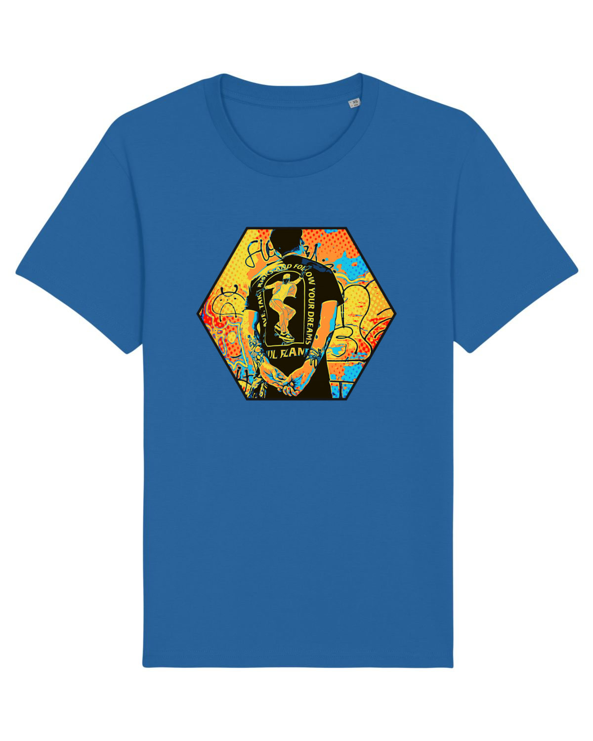 Tricou mânecă scurtă Unisex Rocker Royal Blue