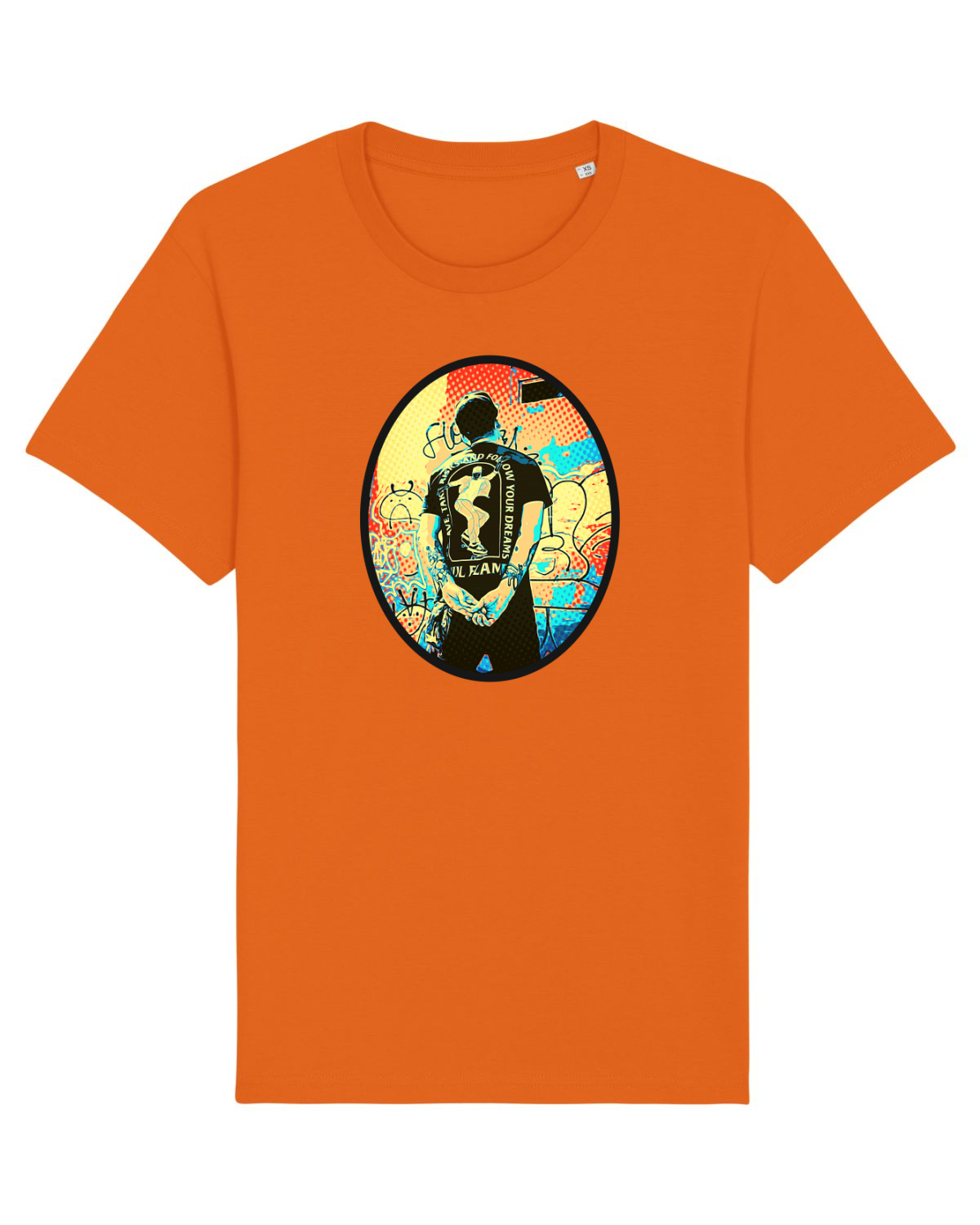 Tricou mânecă scurtă Unisex Rocker Bright Orange