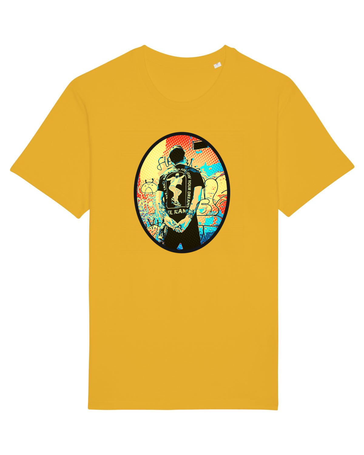 Tricou mânecă scurtă Unisex Rocker Spectra Yellow