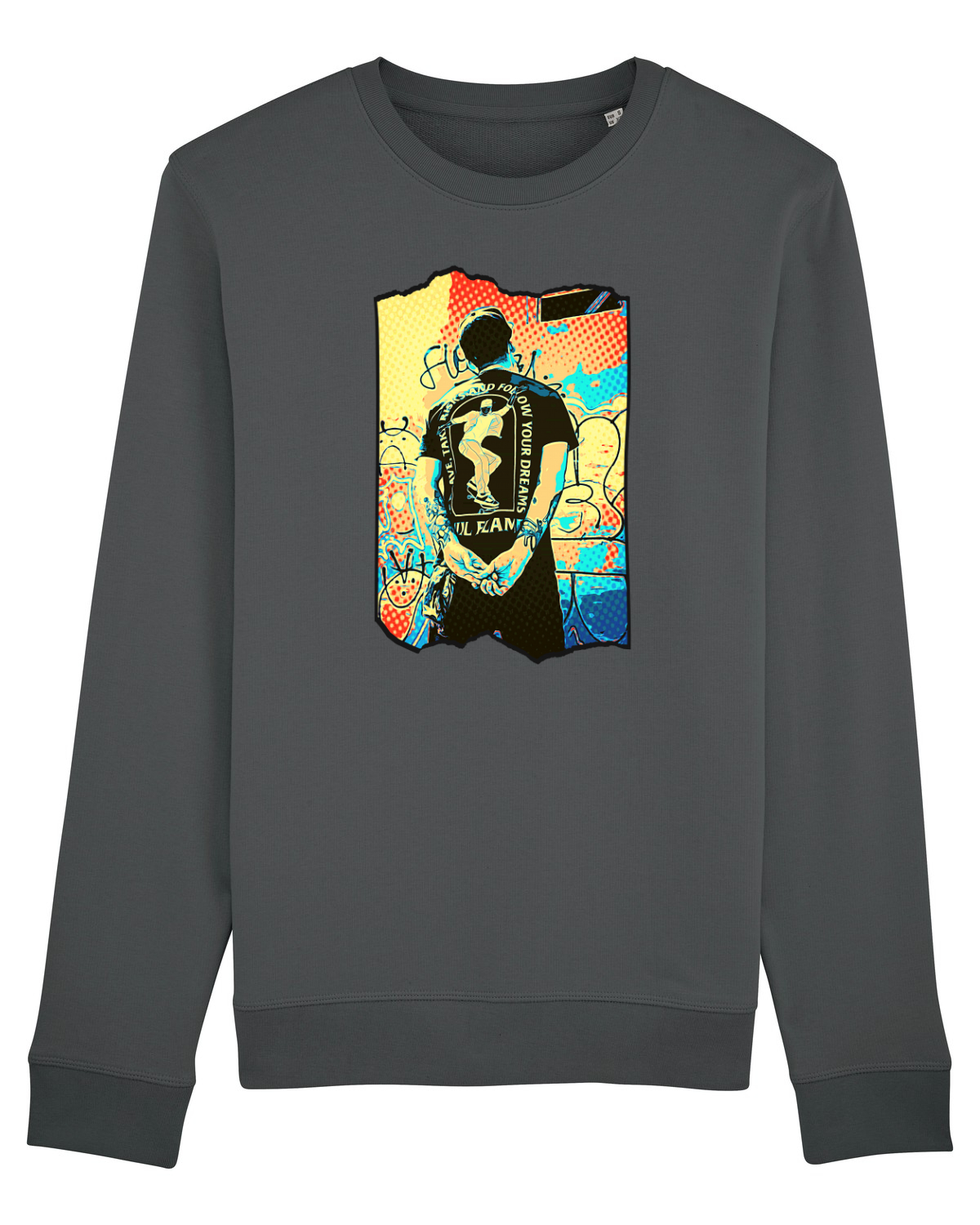 Bluză mânecă lungă Unisex Rise Anthracite