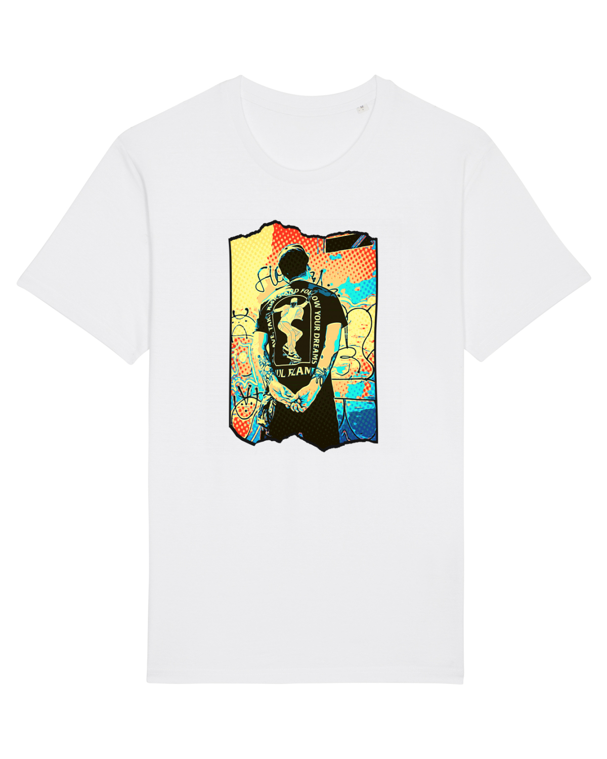 Tricou mânecă scurtă Unisex Rocker White