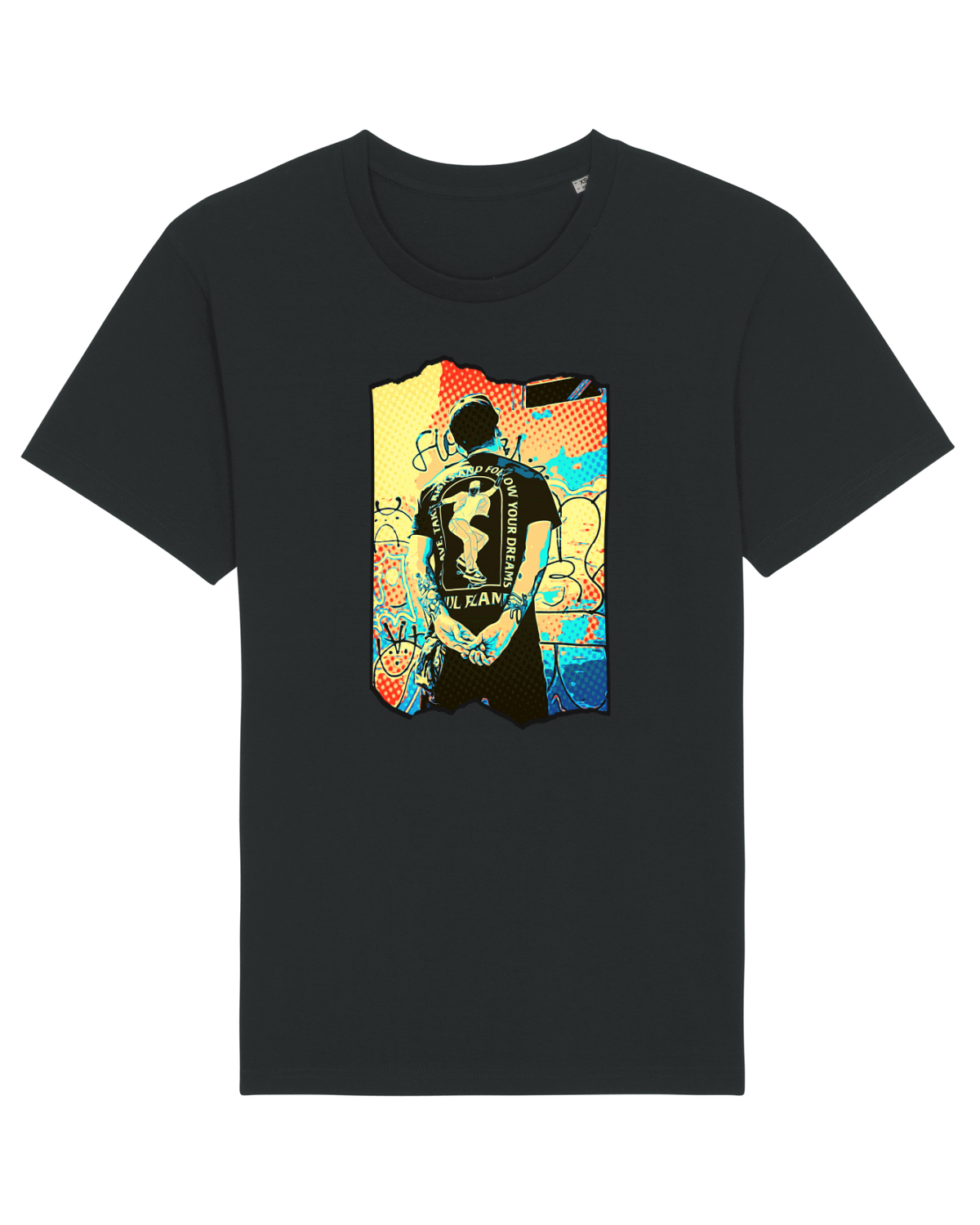 Tricou mânecă scurtă Unisex Rocker Black