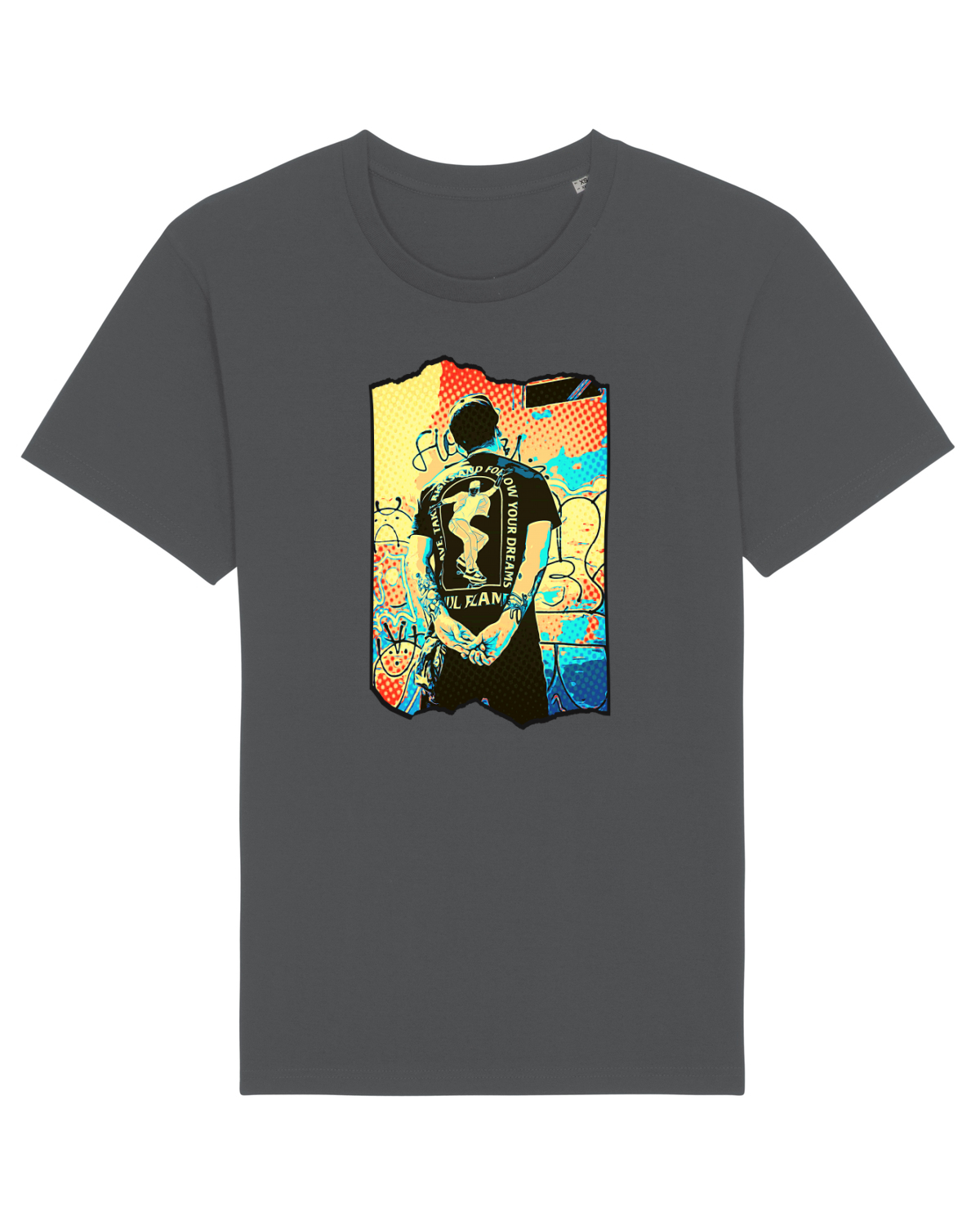 Tricou mânecă scurtă Unisex Rocker Anthracite
