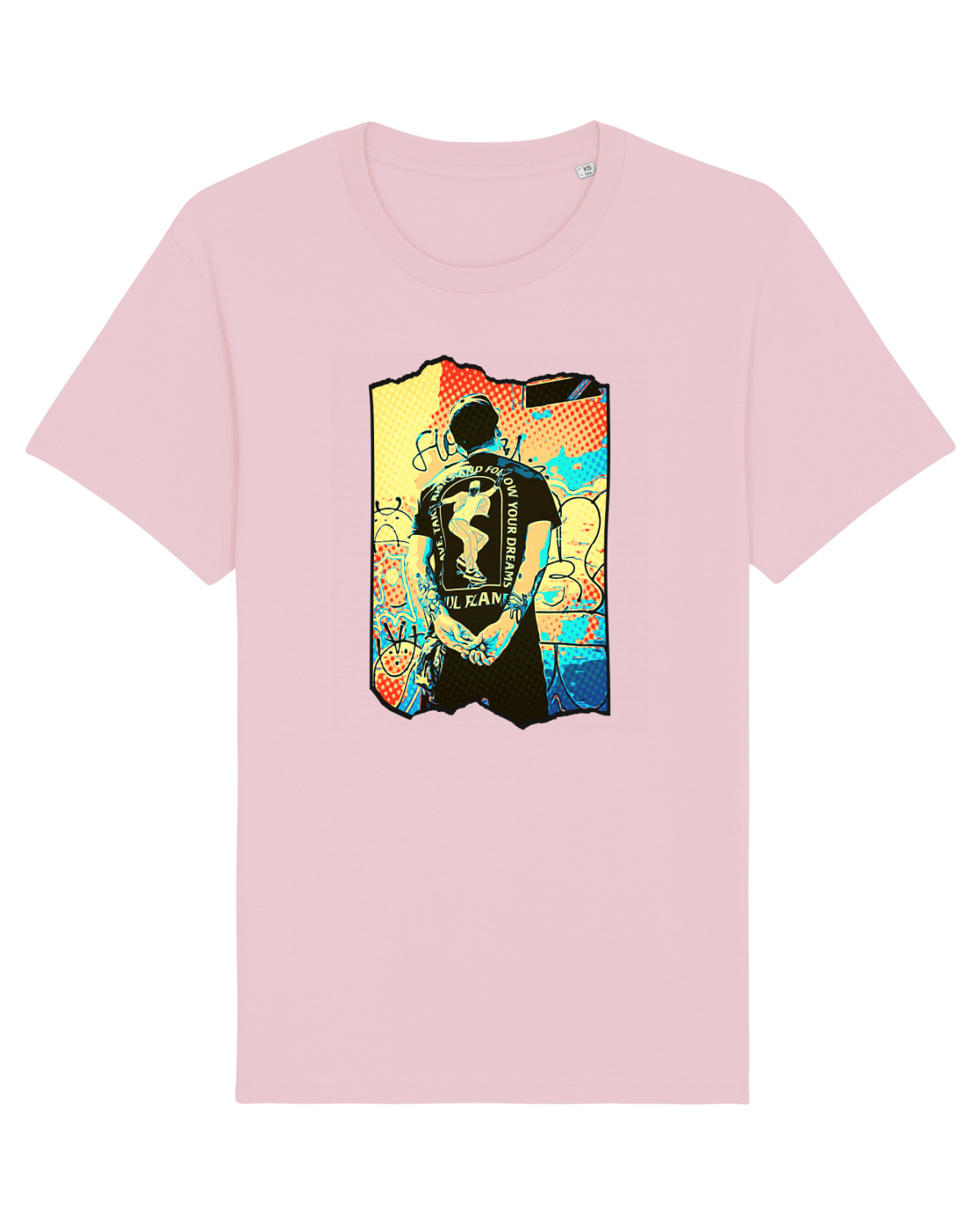 Tricou mânecă scurtă Unisex Rocker Cotton Pink