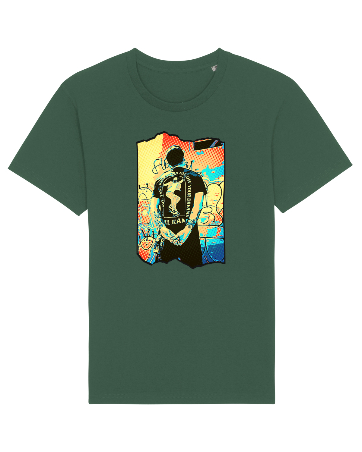 Tricou mânecă scurtă Unisex Rocker Bottle Green