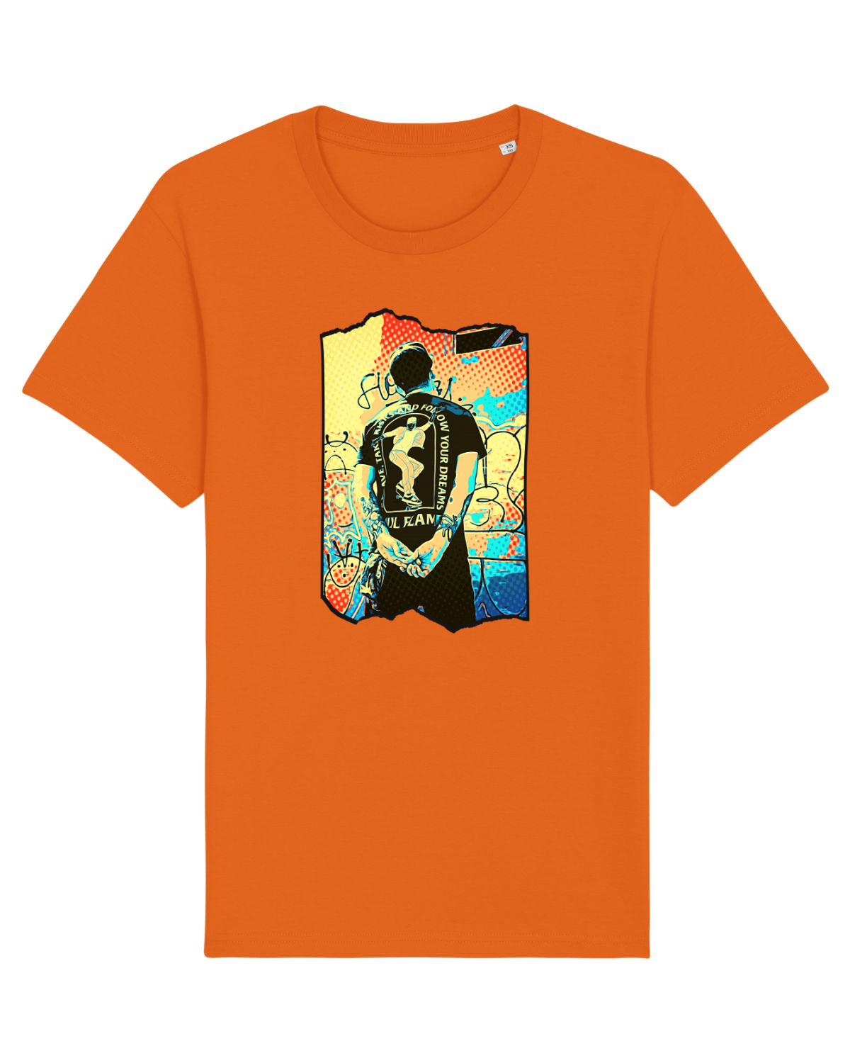 Tricou mânecă scurtă Unisex Rocker Bright Orange