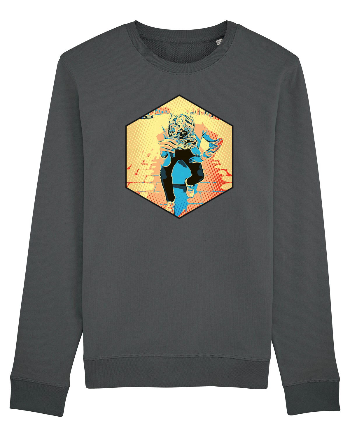 Bluză mânecă lungă Unisex Rise Anthracite