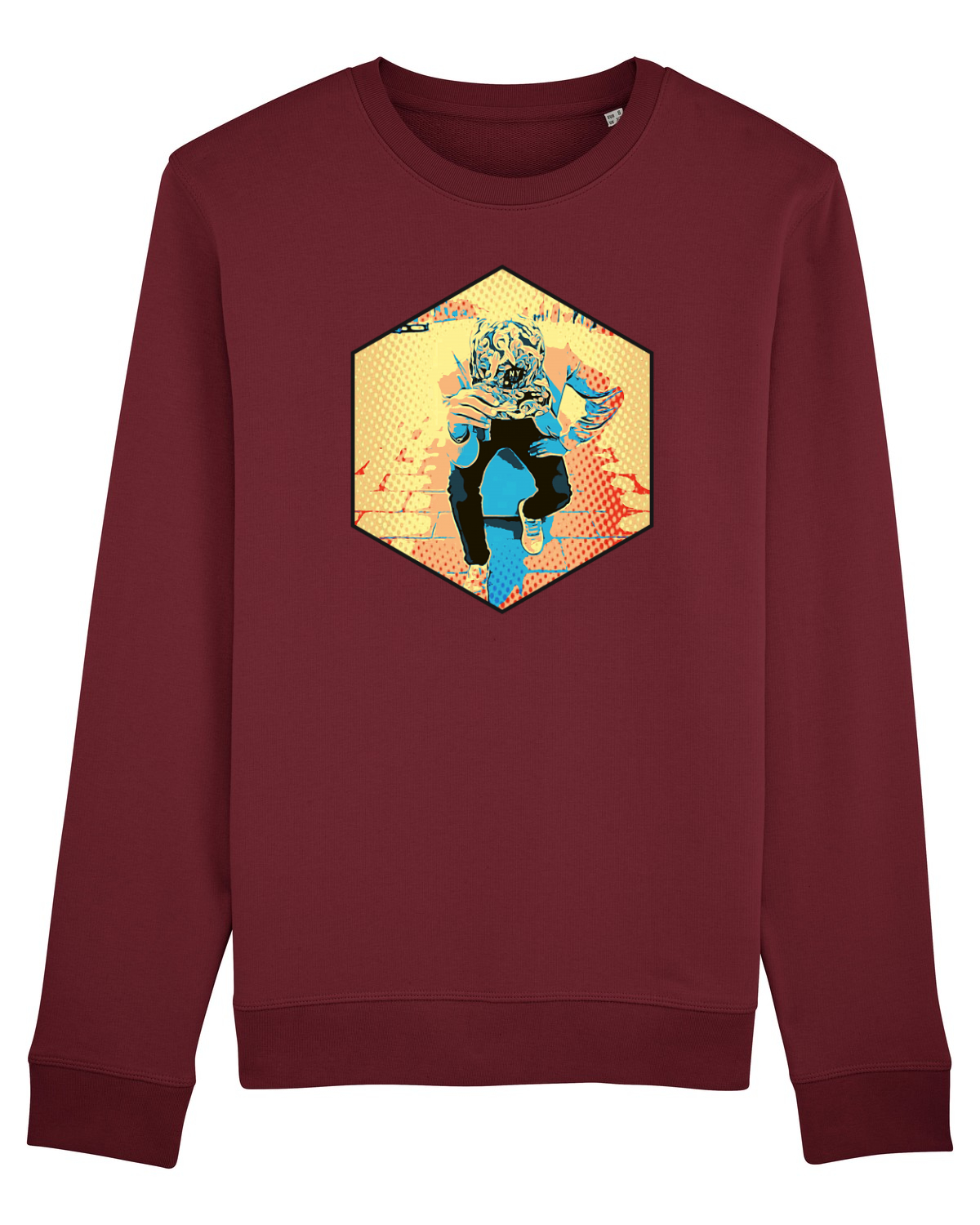 Bluză mânecă lungă Unisex Rise Burgundy