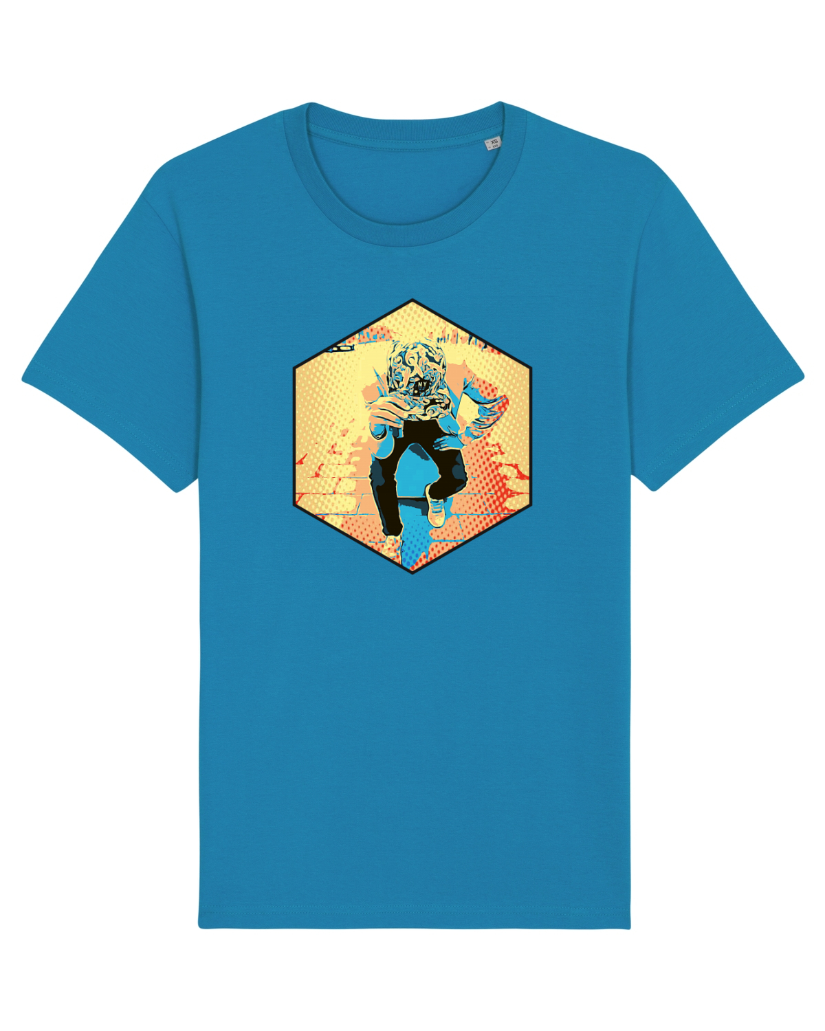 Tricou mânecă scurtă Unisex Rocker Azur