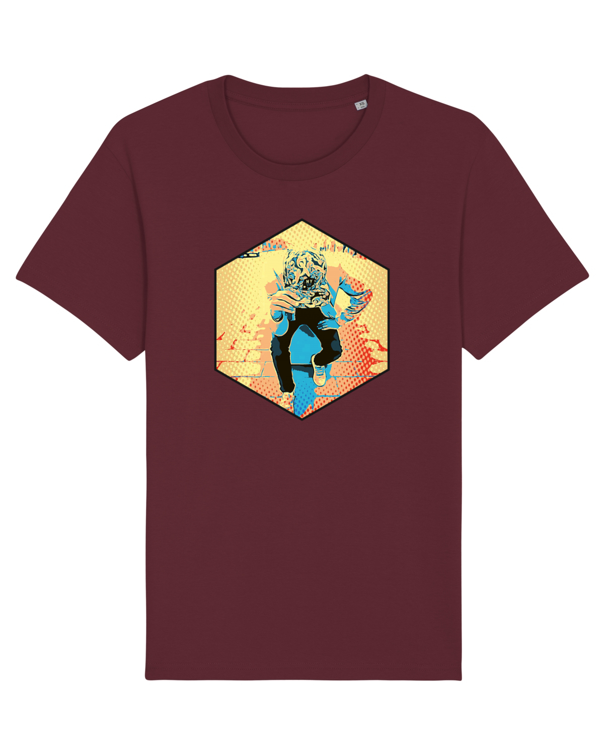 Tricou mânecă scurtă Unisex Rocker Burgundy
