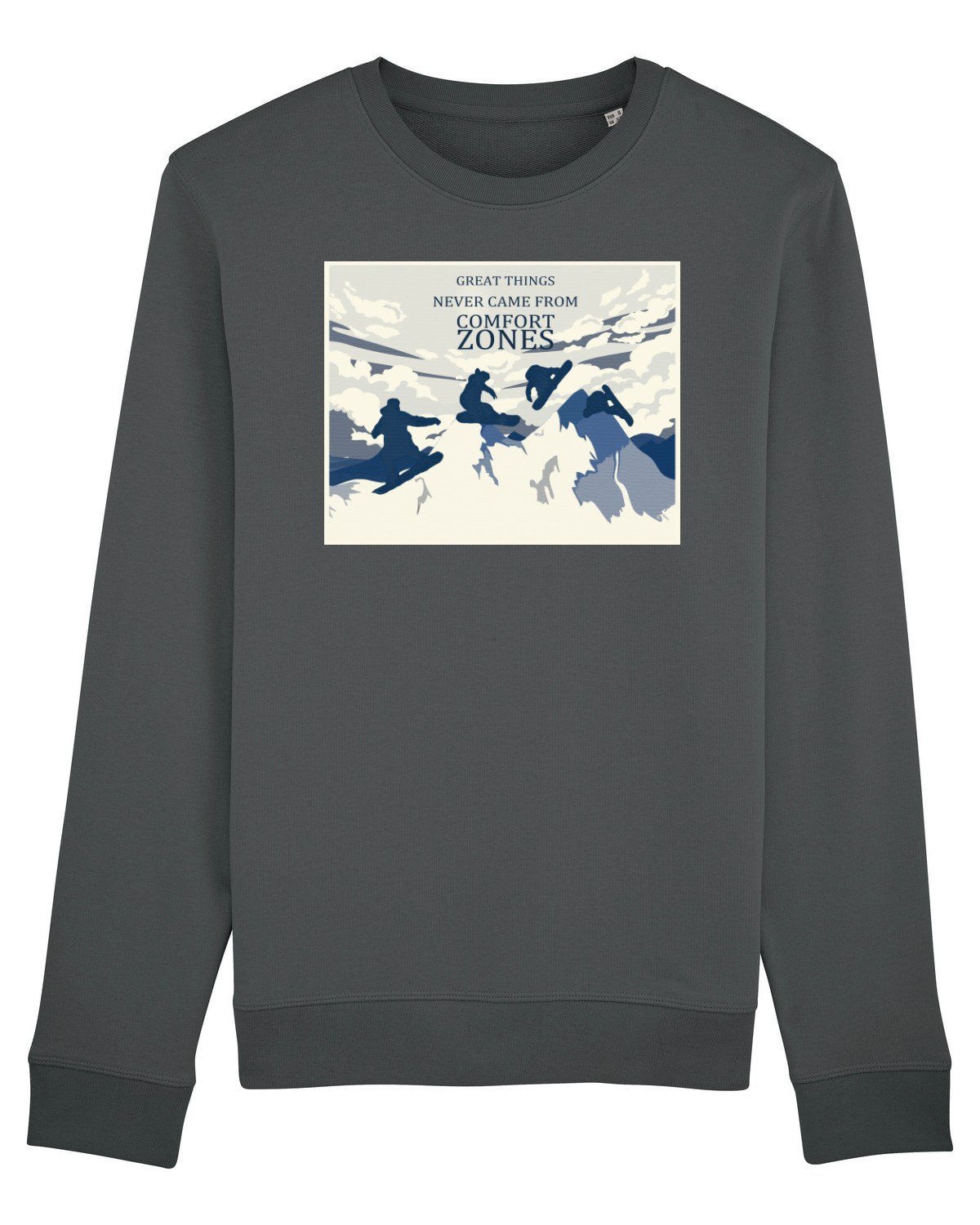 Bluză mânecă lungă Unisex Rise Anthracite