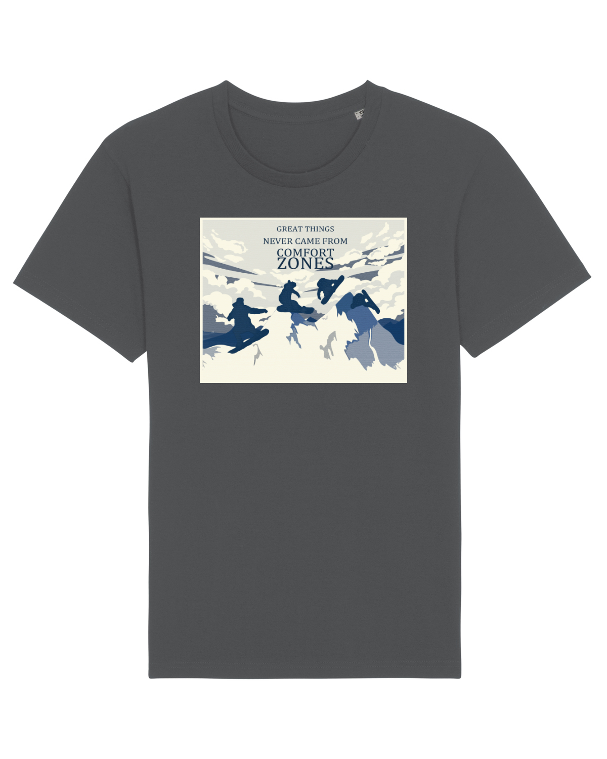 Tricou mânecă scurtă Unisex Rocker Anthracite