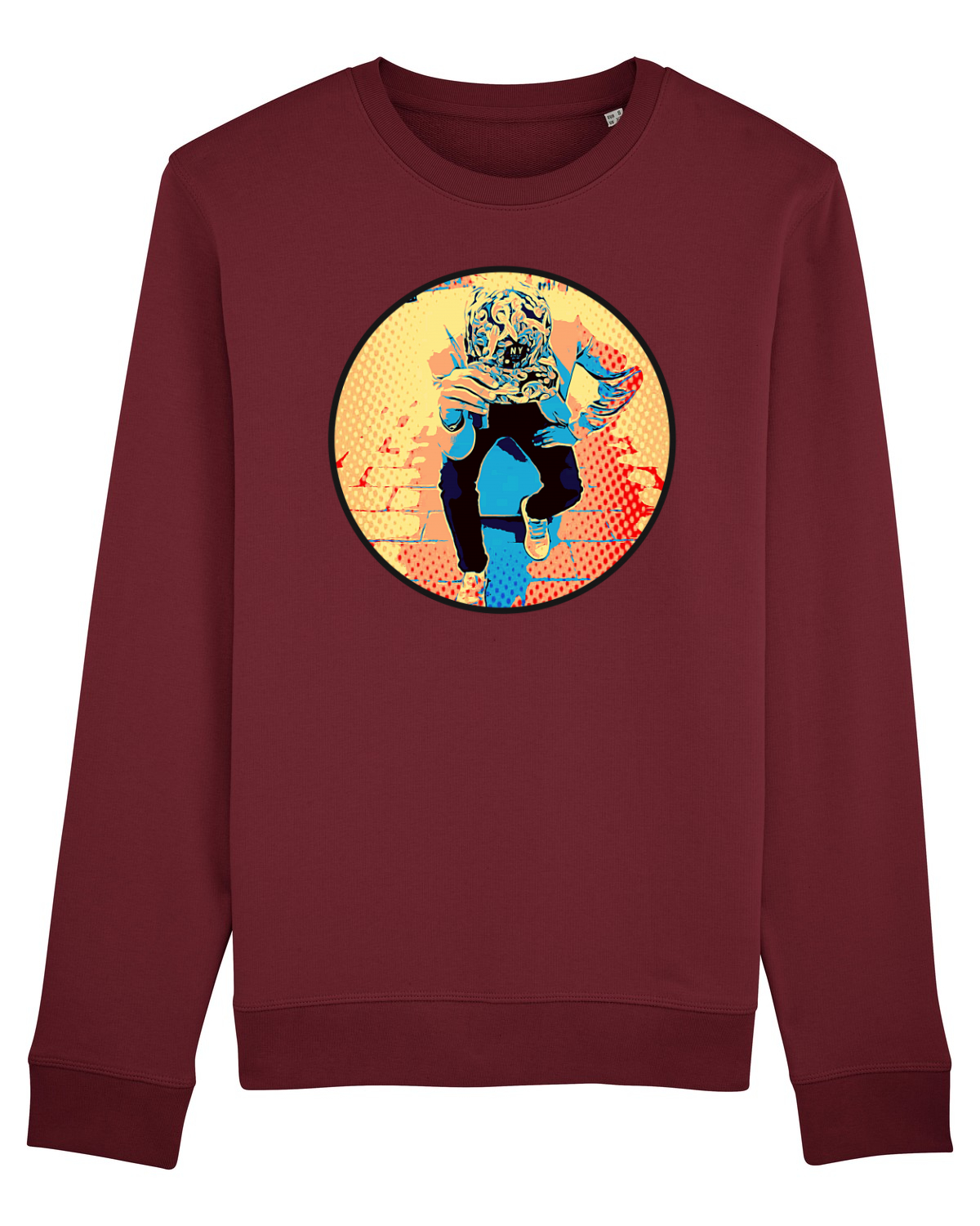 Bluză mânecă lungă Unisex Rise Burgundy