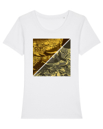 Trendster Tricou mânecă scurtă guler larg fitted Damă Expresser