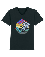 Robot Skater Tricou mânecă scurtă guler V Bărbat Presenter