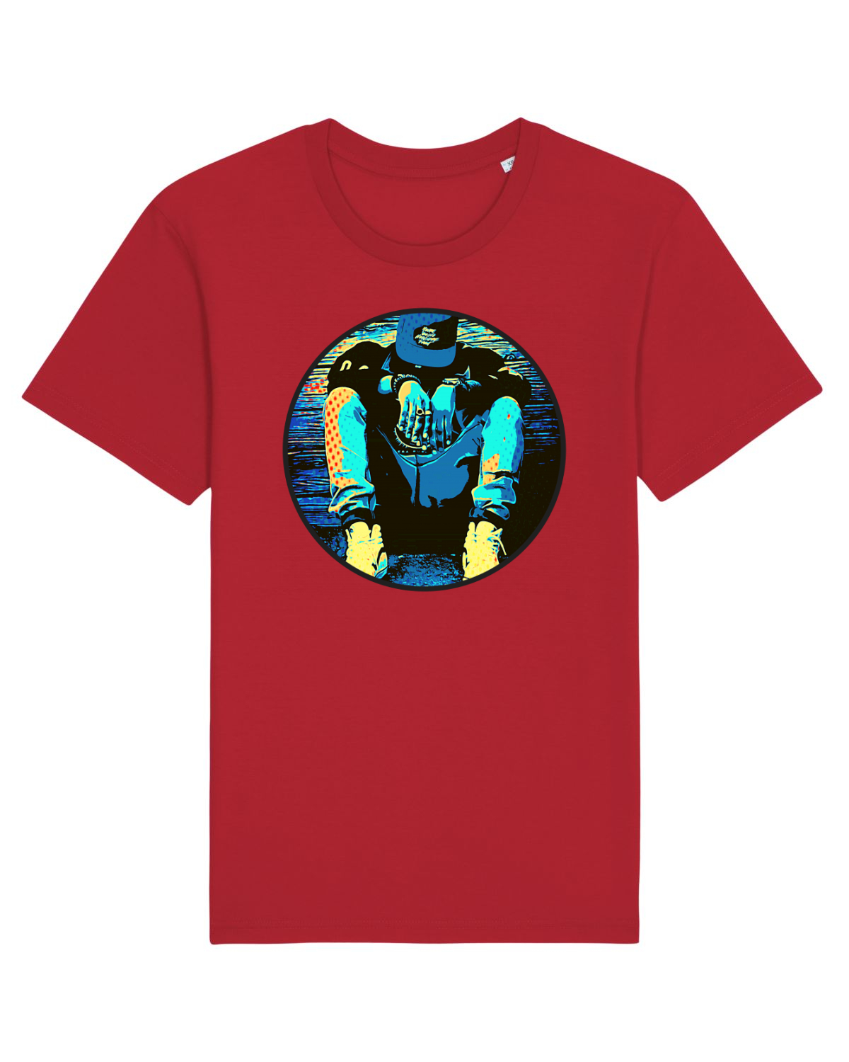 Tricou mânecă scurtă Unisex Rocker Red