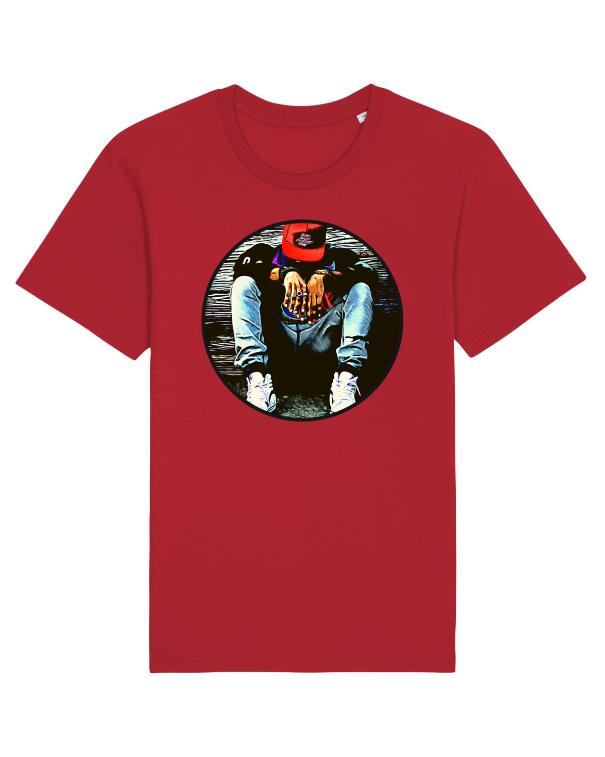 Tricou mânecă scurtă Unisex Rocker Red