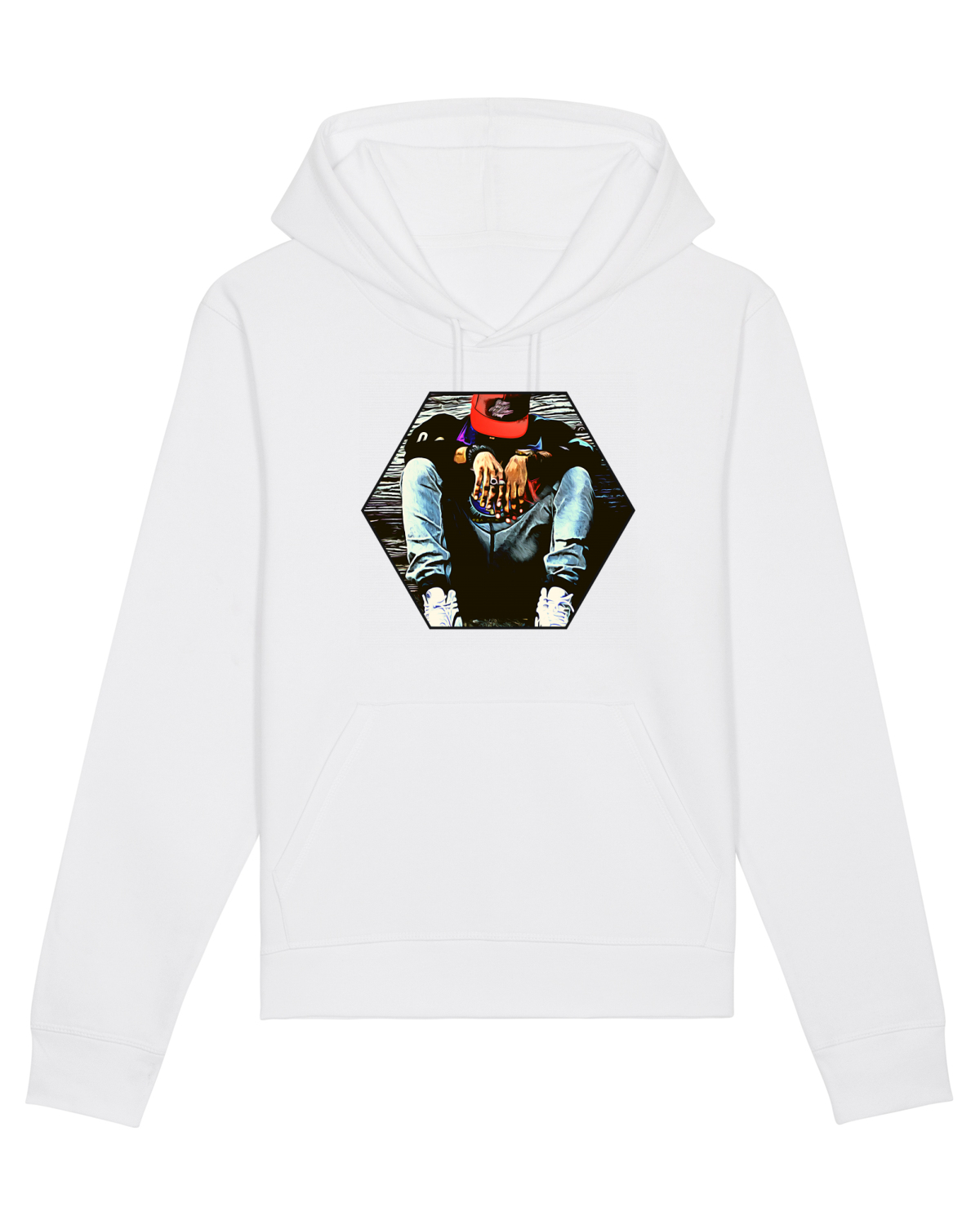 Hanorac Unisex Drummer White