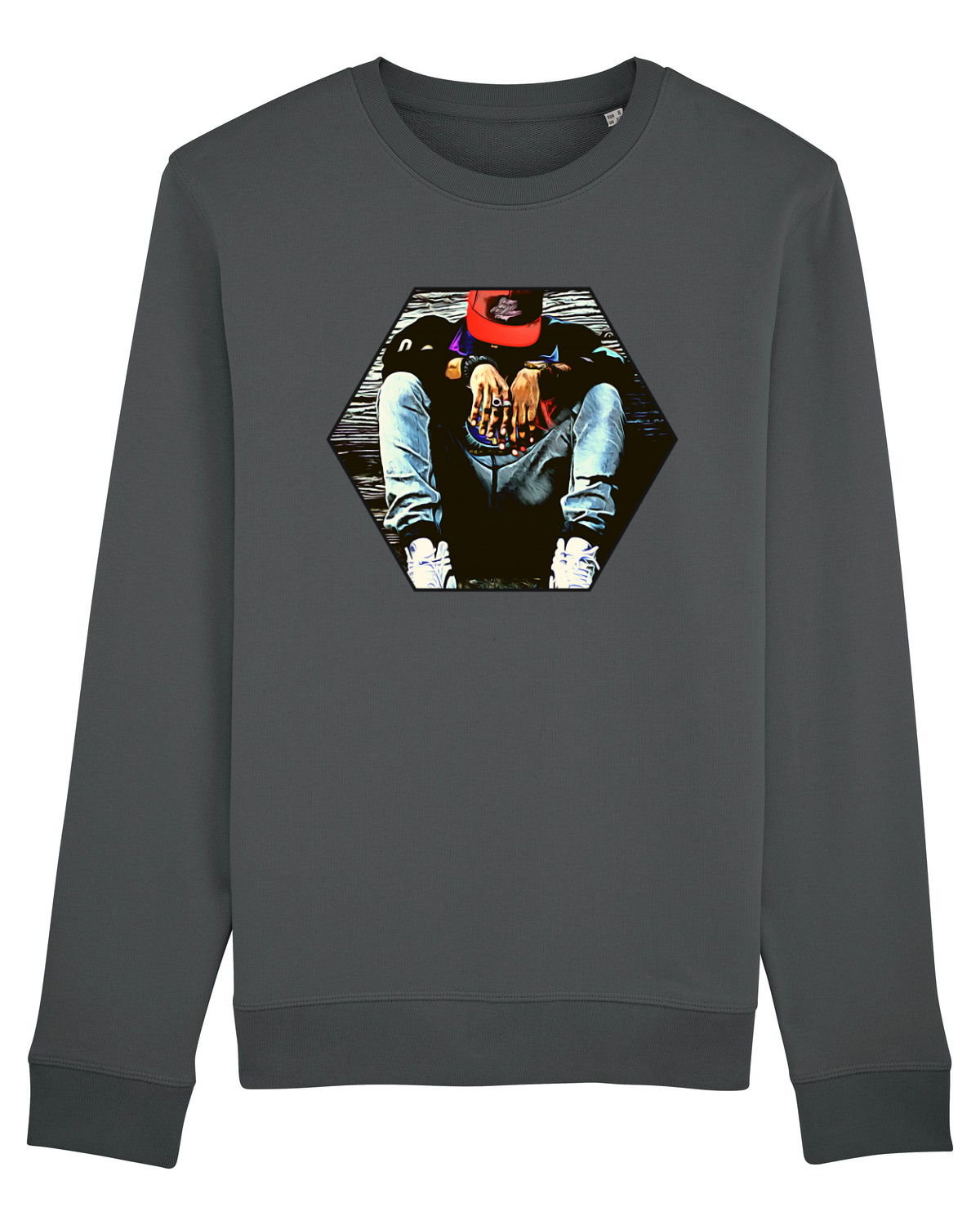 Bluză mânecă lungă Unisex Rise Anthracite