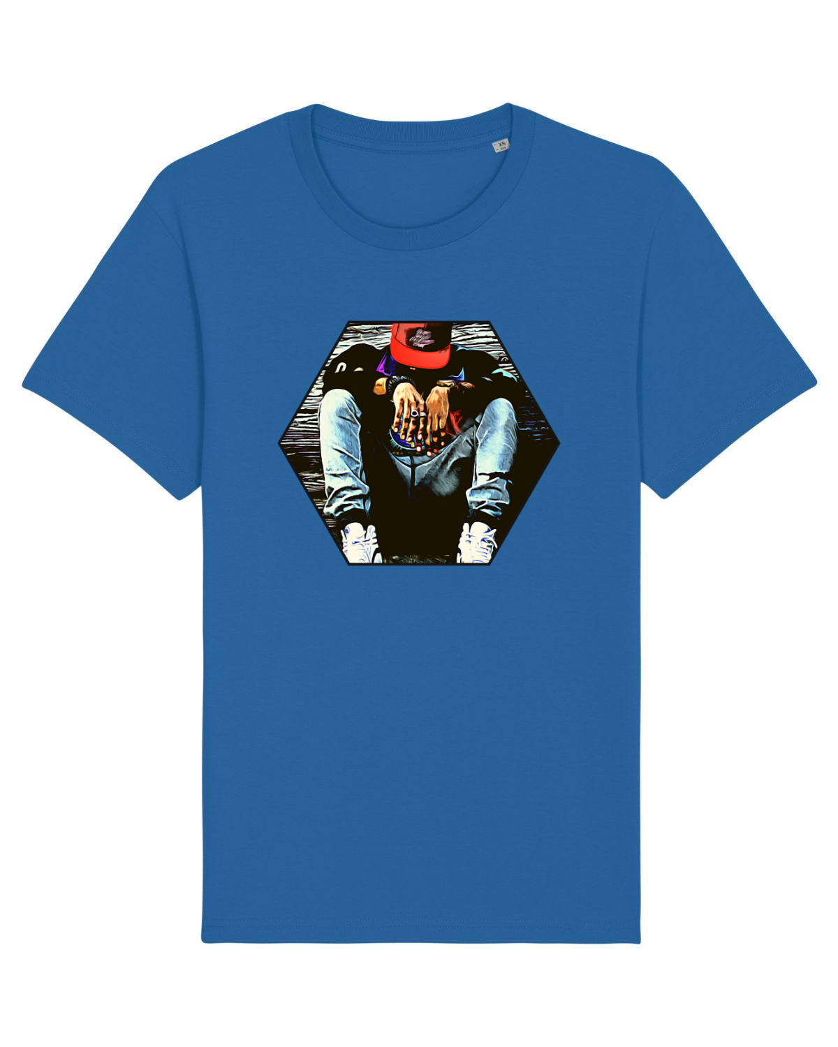 Tricou mânecă scurtă Unisex Rocker Royal Blue