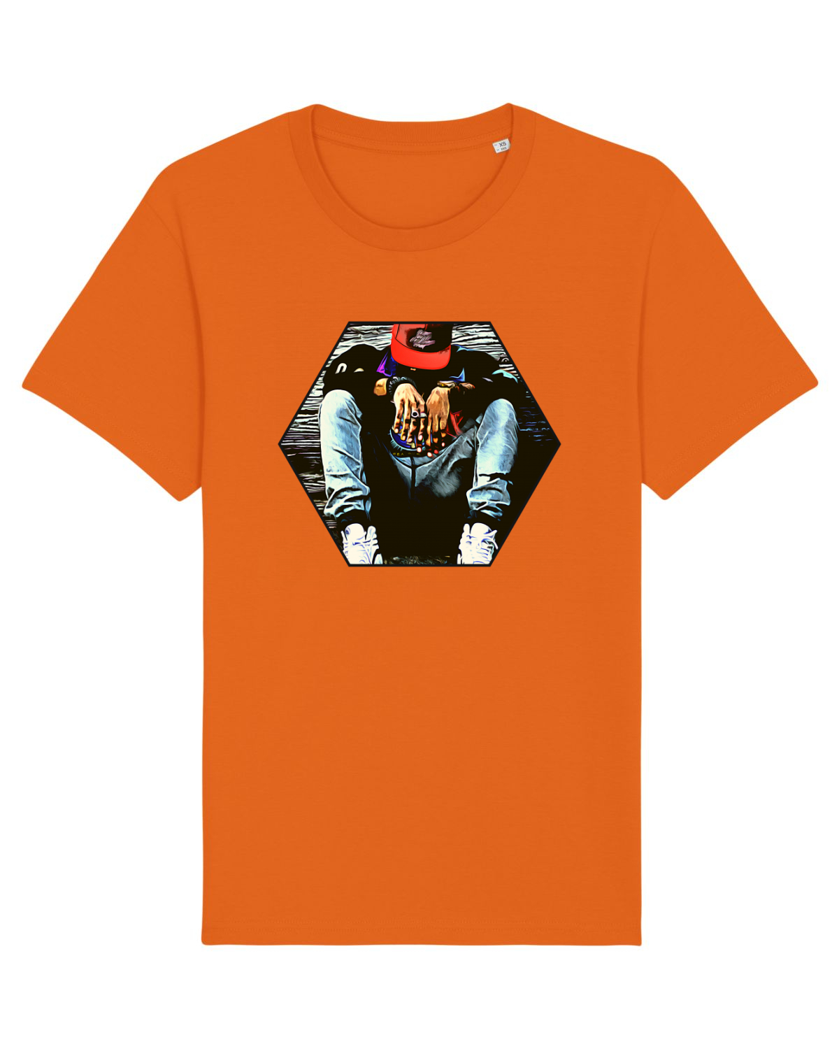 Tricou mânecă scurtă Unisex Rocker Bright Orange