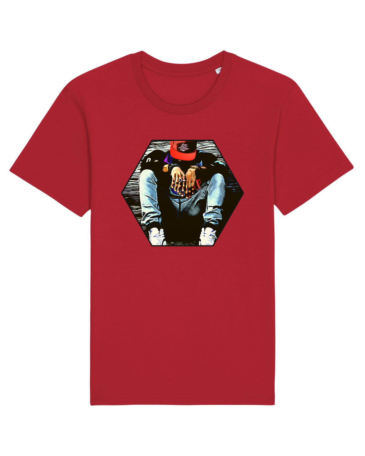 Tricou mânecă scurtă Unisex Rocker Red