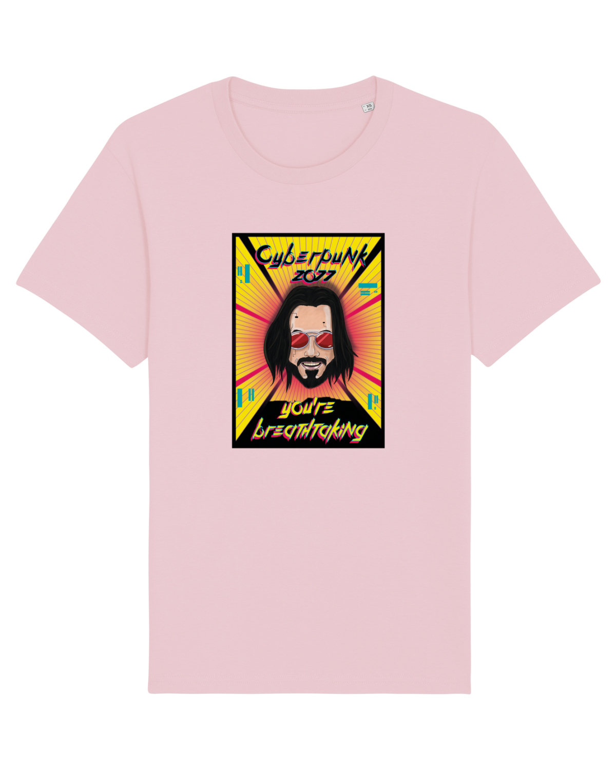 Tricou mânecă scurtă Unisex Rocker Cotton Pink