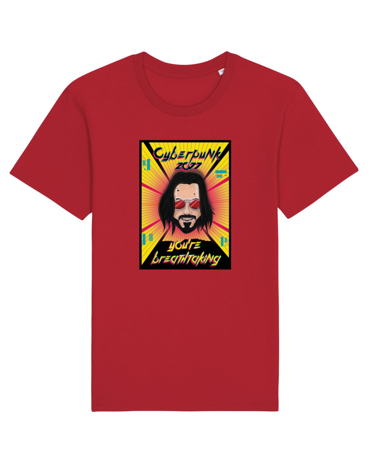 Tricou mânecă scurtă Unisex Rocker Red