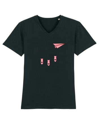 Avion de hartie Black