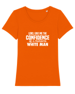 Mediocre white man Tricou mânecă scurtă guler larg fitted Damă Expresser