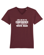 Mediocre white man Tricou mânecă scurtă guler V Bărbat Presenter
