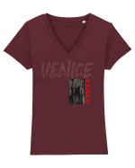 Venice Tricou mânecă scurtă guler V Damă Evoker