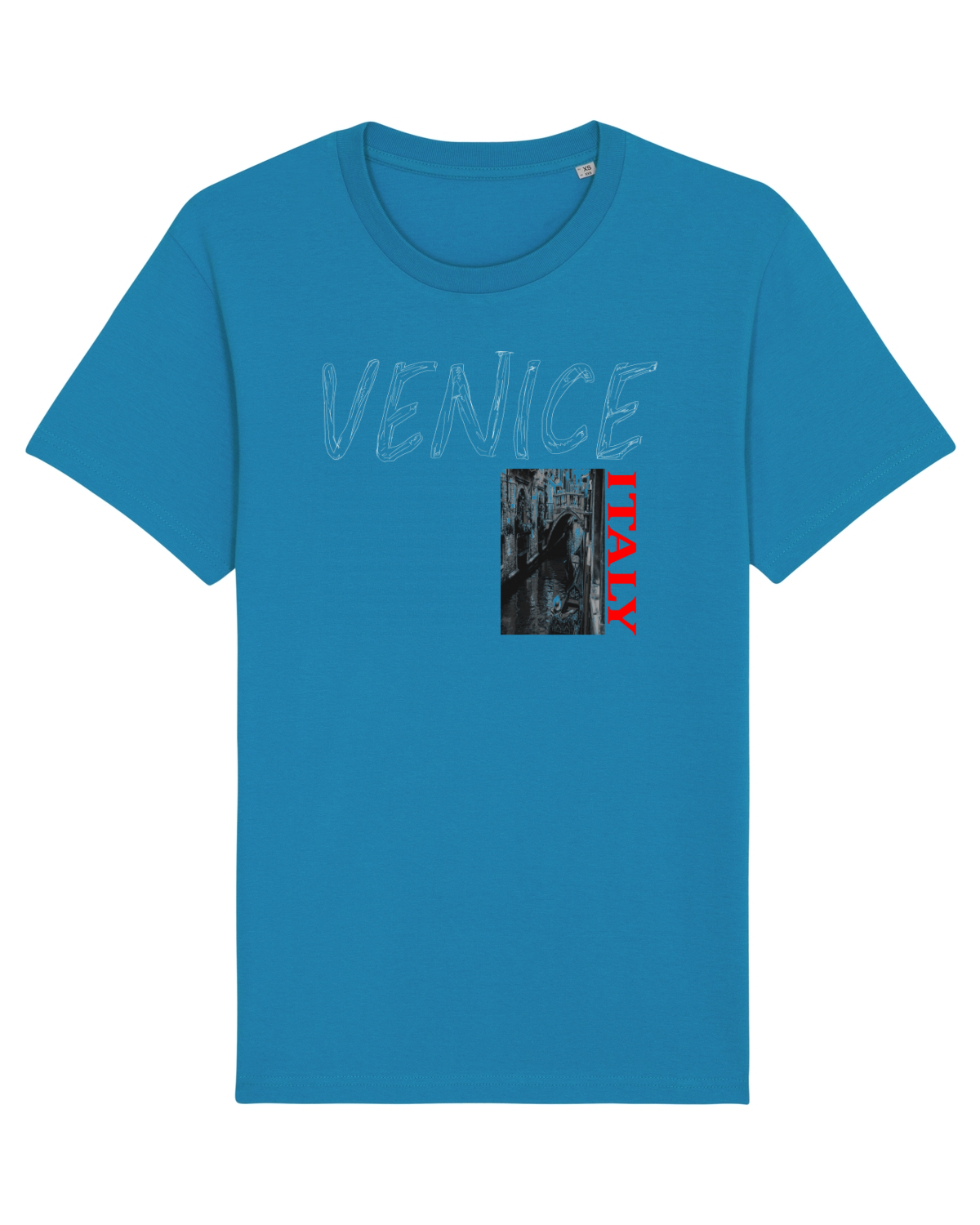Tricou mânecă scurtă Unisex Rocker Azur