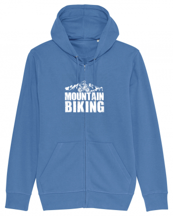 Mountain Biking Bright Blue